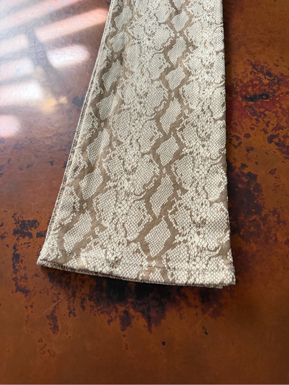 Noli Aria Coated Flare Jean - Gold Python - Picture 8 of 8
